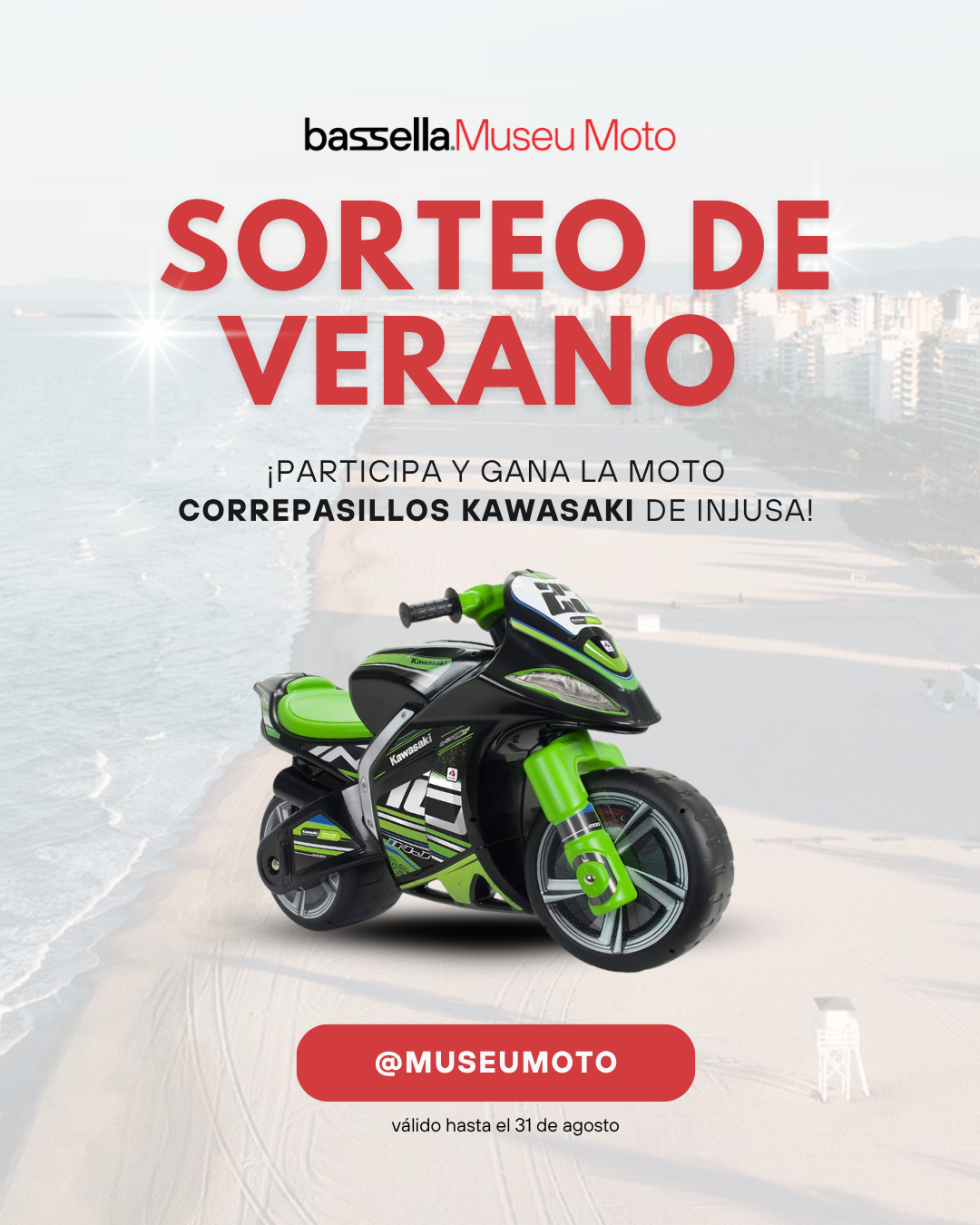 Visita'ns aquest estiu i participa al sorteig d'una moto infantil Injusa 